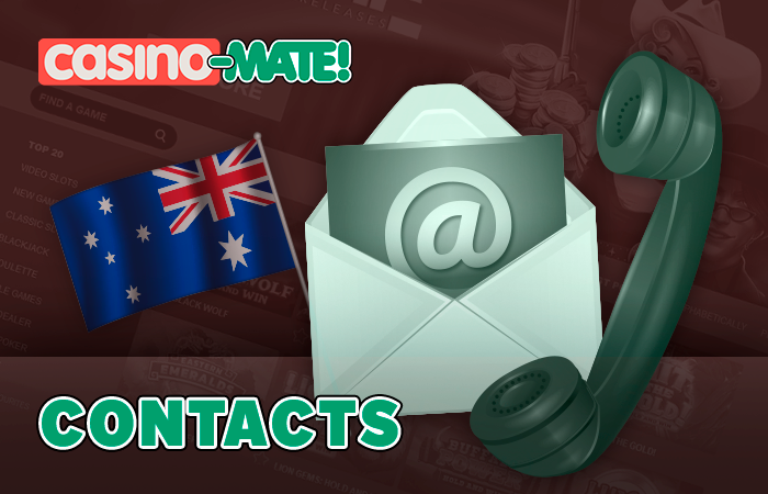 Information for contacting Casino Mate agents - information for Australians