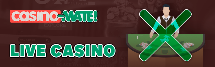 About the live casino section at Casino Mate - where to find live games on the site