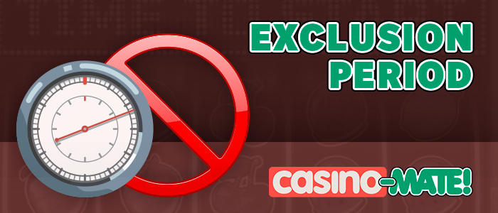 Temporary player exclusion from Casino Mate as a way to abstain from gambling